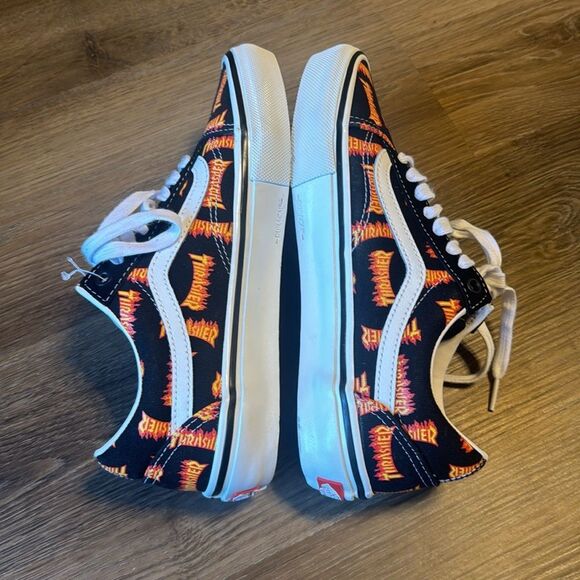 Vans x Thrasher Skate Old Skool Black Multi Logo Canvas Shoes mens 7 women’s 9 - Picture 7 of 10